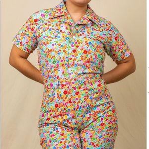 Big bud press BLOSSOM SHORT SLEEVE JUMPSUIT